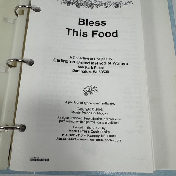 2006 Darlington WI United Methodist Church Cookbook Midwest Recipes - Picture 3 of 5
